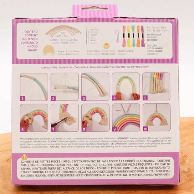 Kit arc-en-ciel macramé