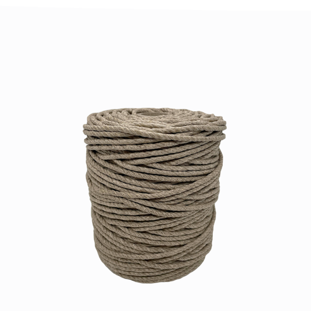 Polished hemp rope 8mm Spool 100m